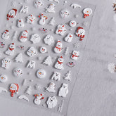 Winter Nail Stickers, Snowman Nail Stickers, Winter Nail Art Stickers, White Winter Nail Stickers, Snowman Nail Decals, Winter Manicure